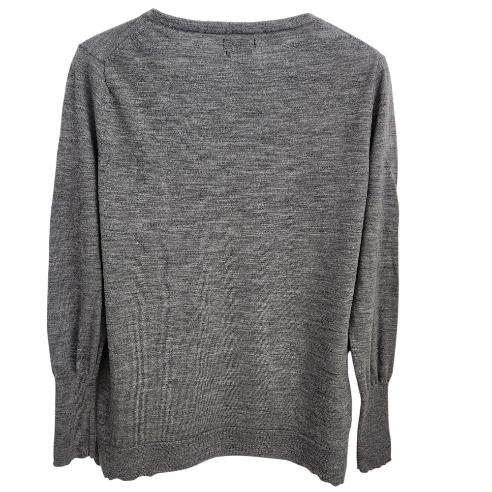 BADGLEY MISCHKA Grey 100% Merino Wool Lightweight Sweater xl - Picture 4 of 12